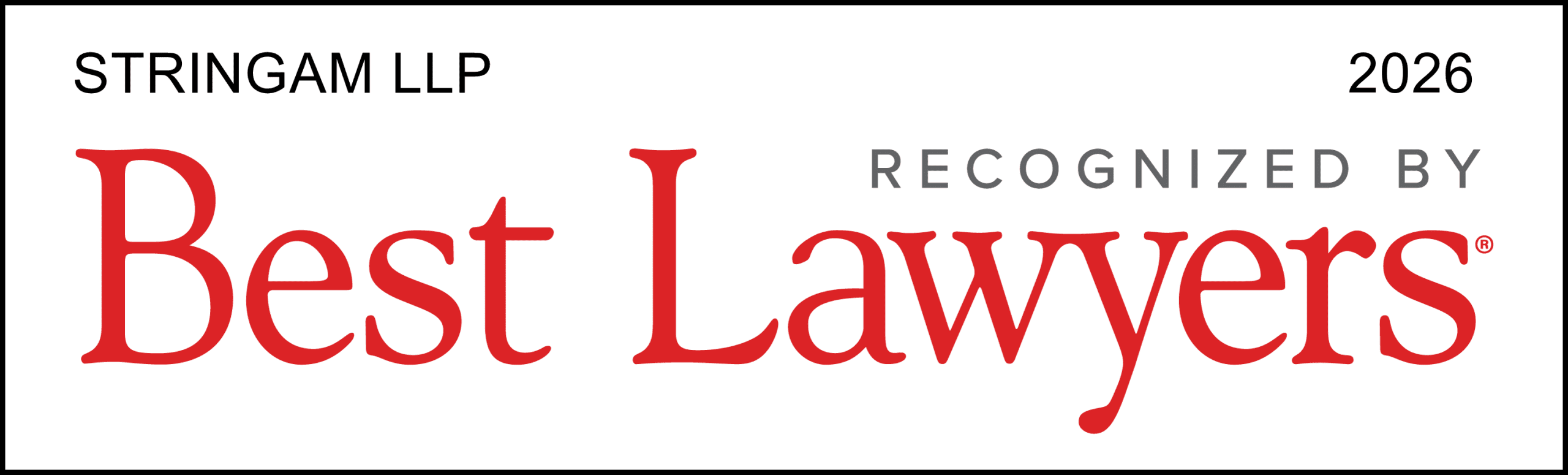 stringam law best lawyers award logo